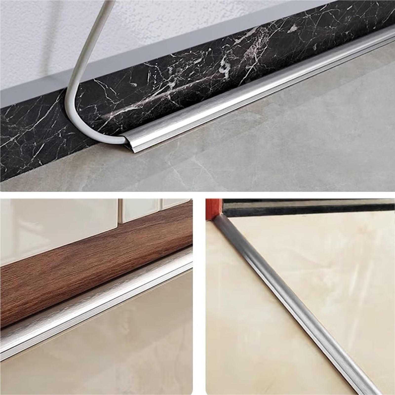 calpestabile passacavi 1 2 5 10 Pezzi Di Copricavi Per Canaline, Copricavi In ​​lega Di Alluminio Per La Gestione Dei Cavi In ​​officina, Autoadesivo(B-5 pcs,L x Outer Width 100cm x 50mm)