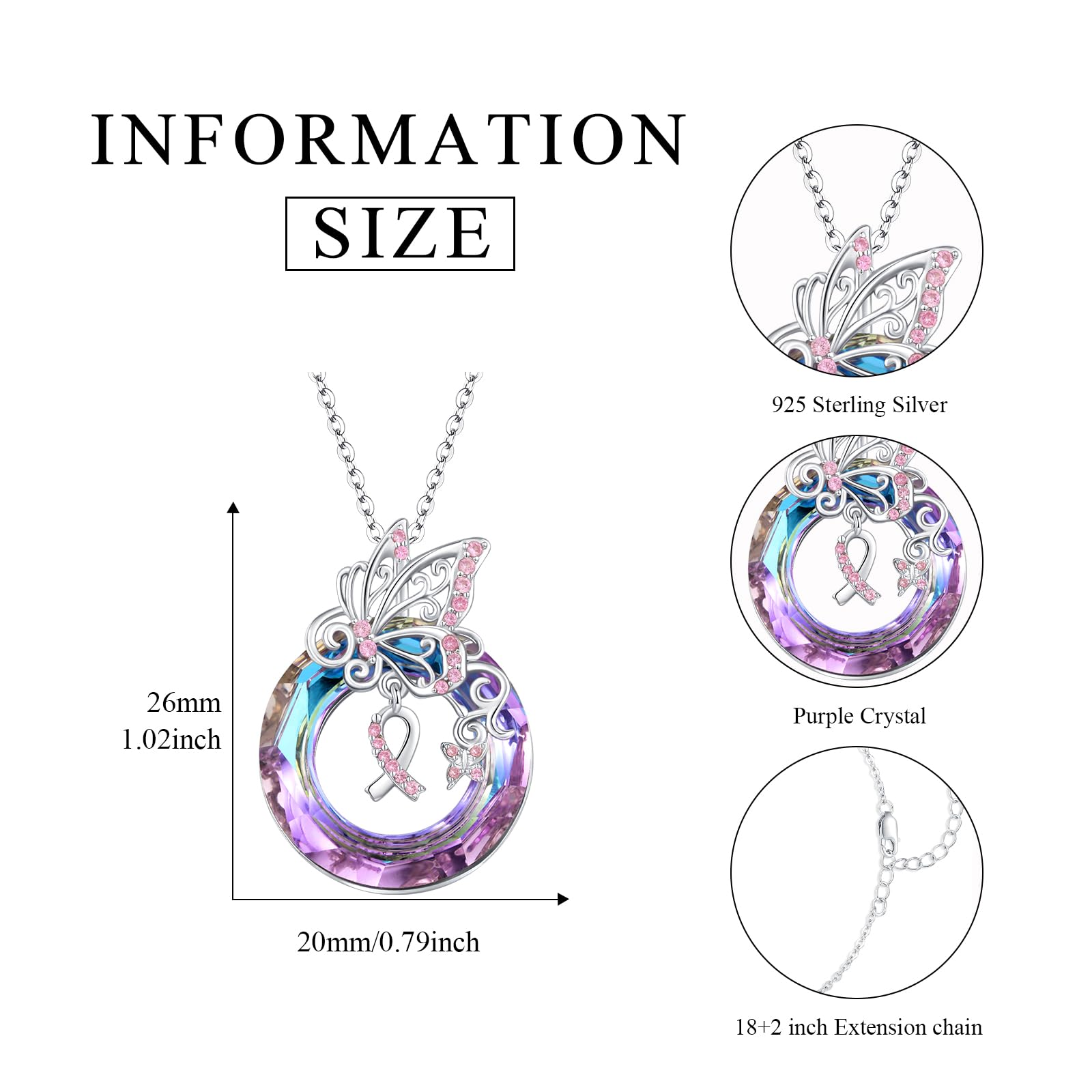 Tier Halskette 925 Sterling Silber Anhänger für Frauen mit Katze, Schmetterling, Schlange, Vogel, Axolotl, Wal und süße Tier Motiv Kristall Geschenkidee