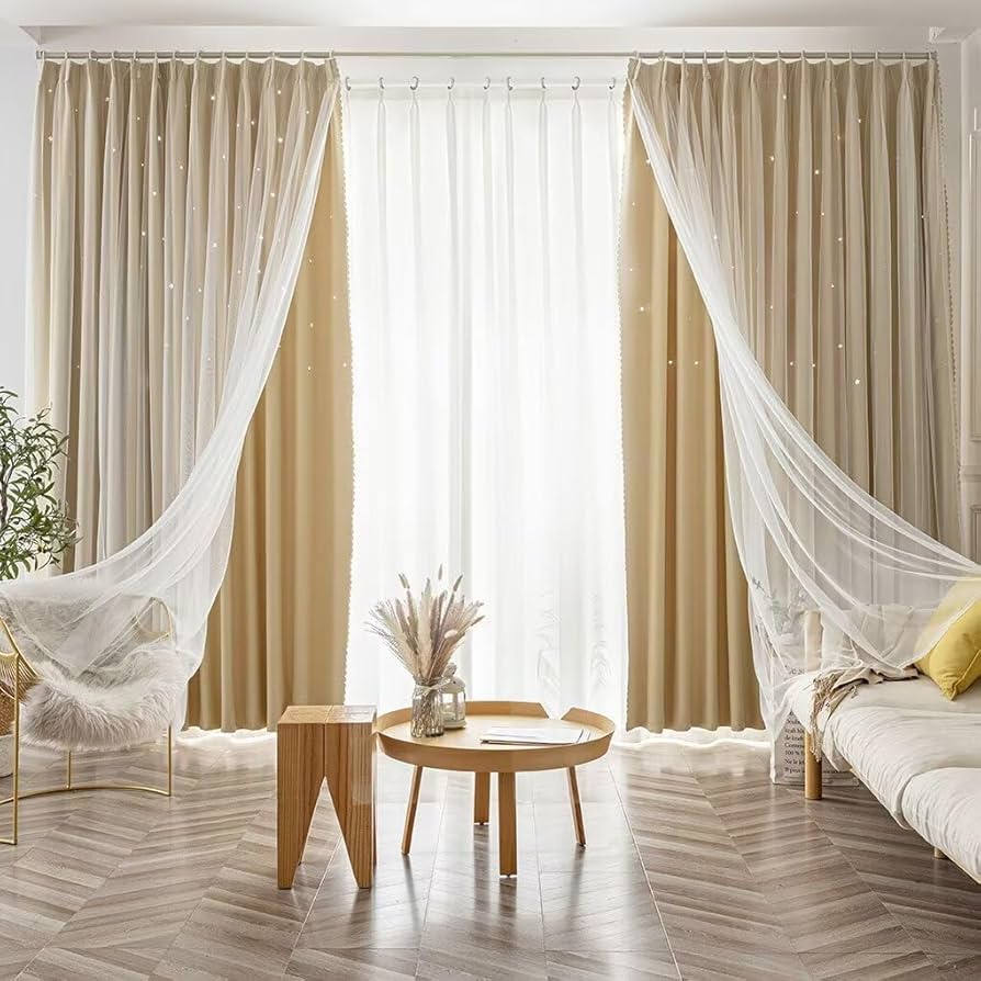 遮光カーテン ベージュ 2枚セット 巾-185cm ×丈-200cm1枚の