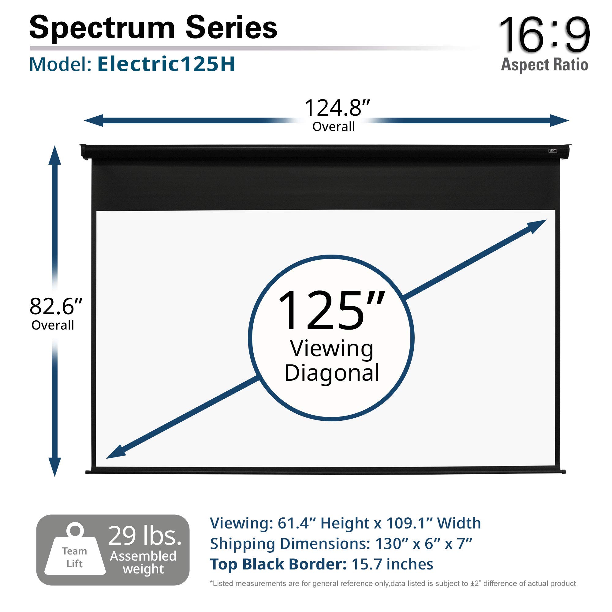 Buy Elite Screens Spectrum 125INCH diag. 169 Electric Motorized