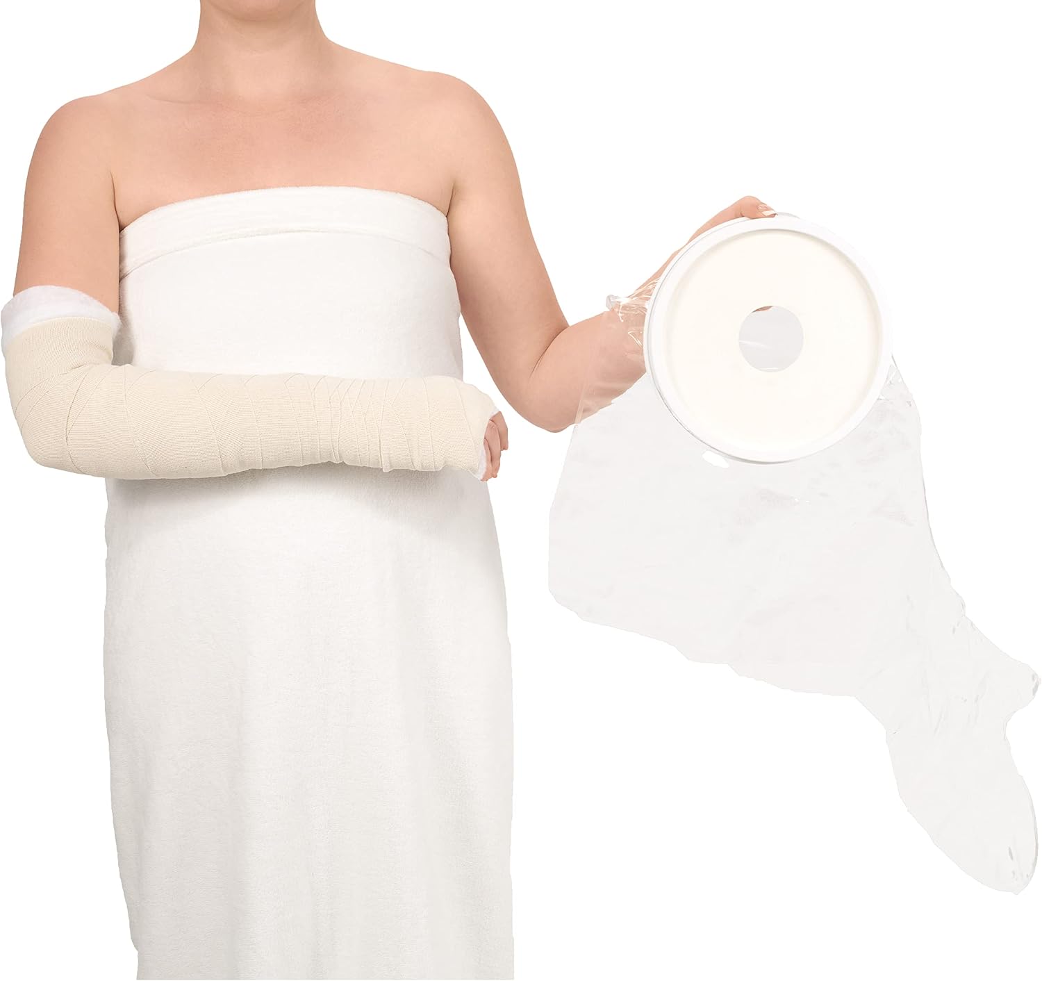 Vitility 70110770 Shower Sleeve - Whole arm, White, One Size - Image 4