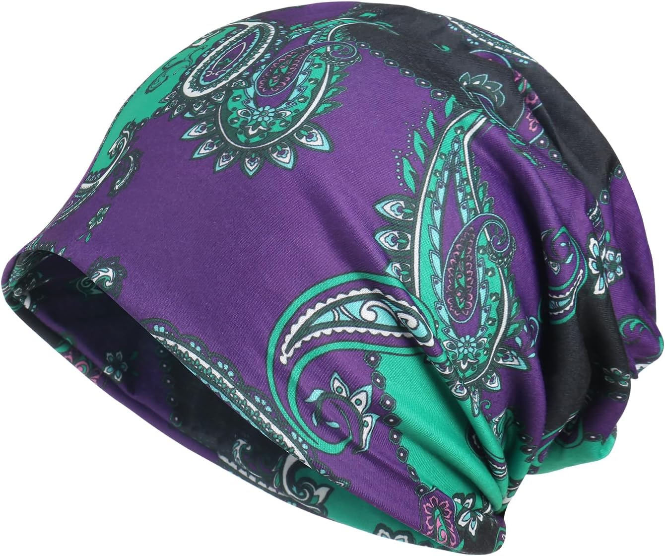 Jemis Printed Stretch Slouchy Multi-Functional Headwear for Hats Beanie Cap and Scarf