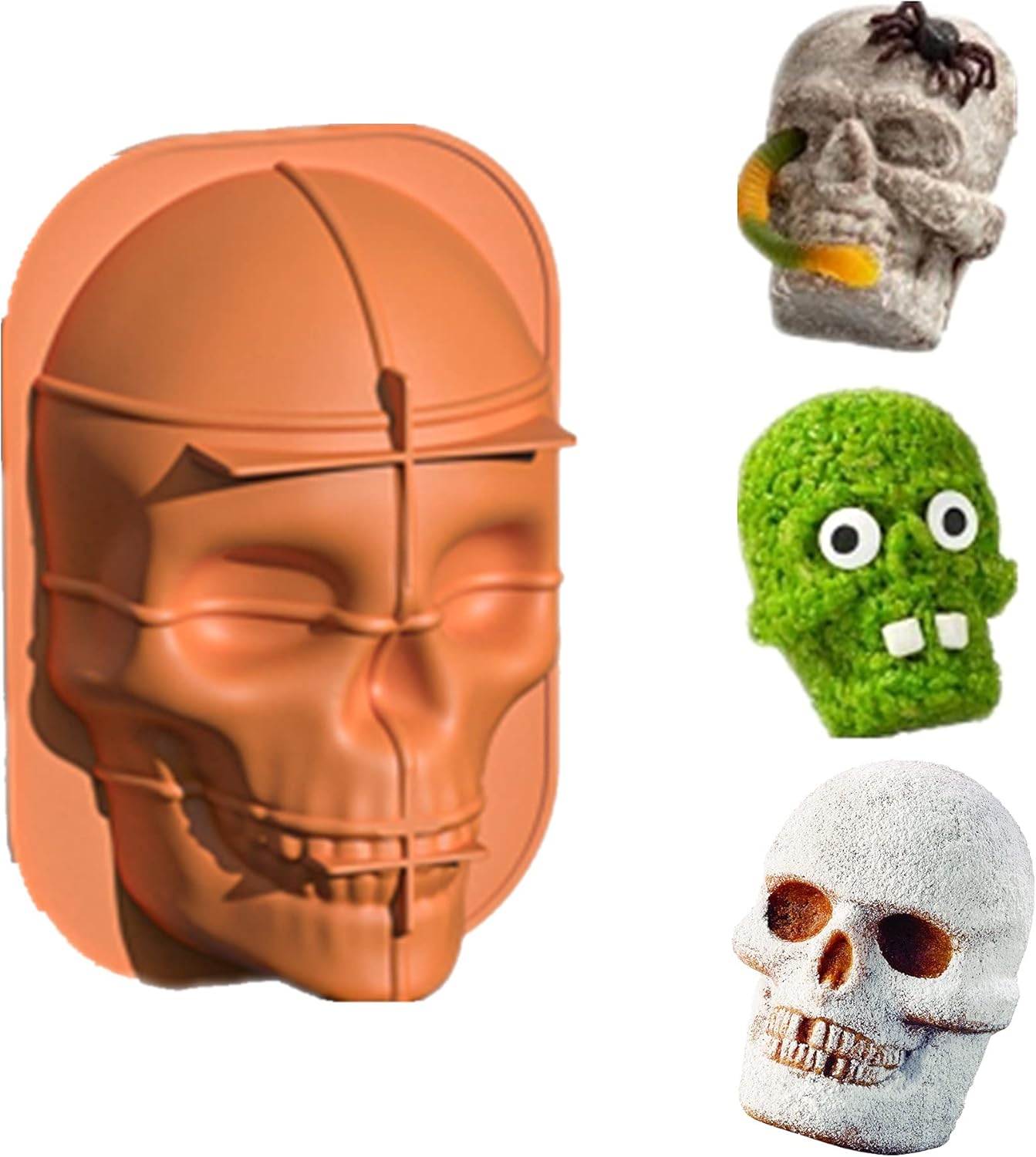 Buy Jtrf Unilateral Haunted Skull Baking Cake Mold Flexible Silicone 3d Skull Cake Pan For Baking Cakelet Pizza Jelly Candy Skull Muffin Pans Sugar Skull Cake Pan For Halloween Party 1 Chocolate Online In India B09drrvdzn