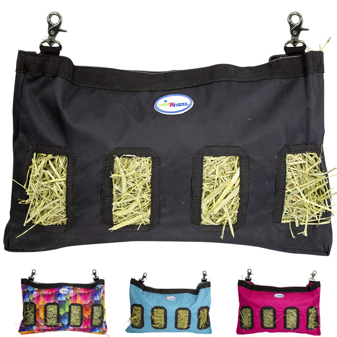 cuteNfuzzy 18"x11"x1.5" Small Pet Hanging Hay Bag for Guinea Pigs and Rabbits with 6 Month Warranty