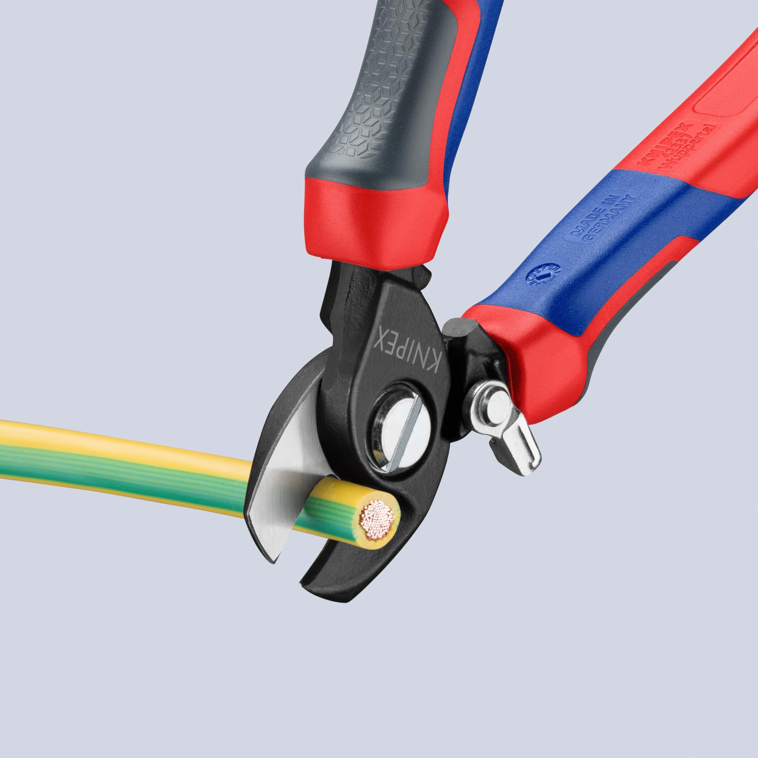Knipex Coupe-câbles Avec ressort d'ouverture avec poignées comfortables 180 mm, 95 22 165