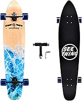 Seething 42" Pintail Longboard Skateboard - Complete Cruiser for Cruising, Carving, Freestyle & Downhill, 9-Ply Maple, 330lbs Max