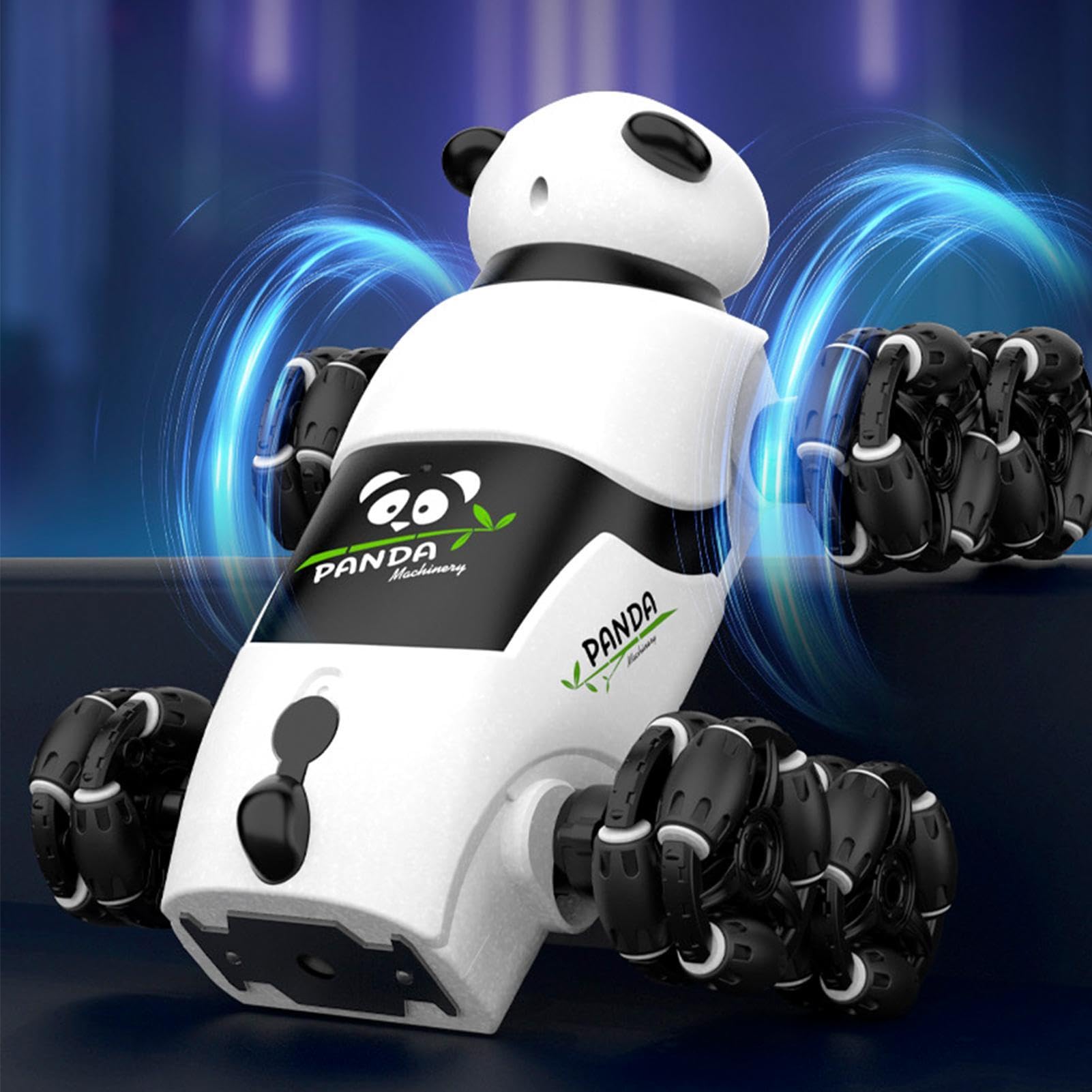 Automobiline Giocattolo Radiocomandate Giocattolo Veicolo Robot | Macchina Giocattolo Acrobatica Panda Robot con Spruzzo di Luce Per Tutti Gli Adolescenti Giovani Bambini E