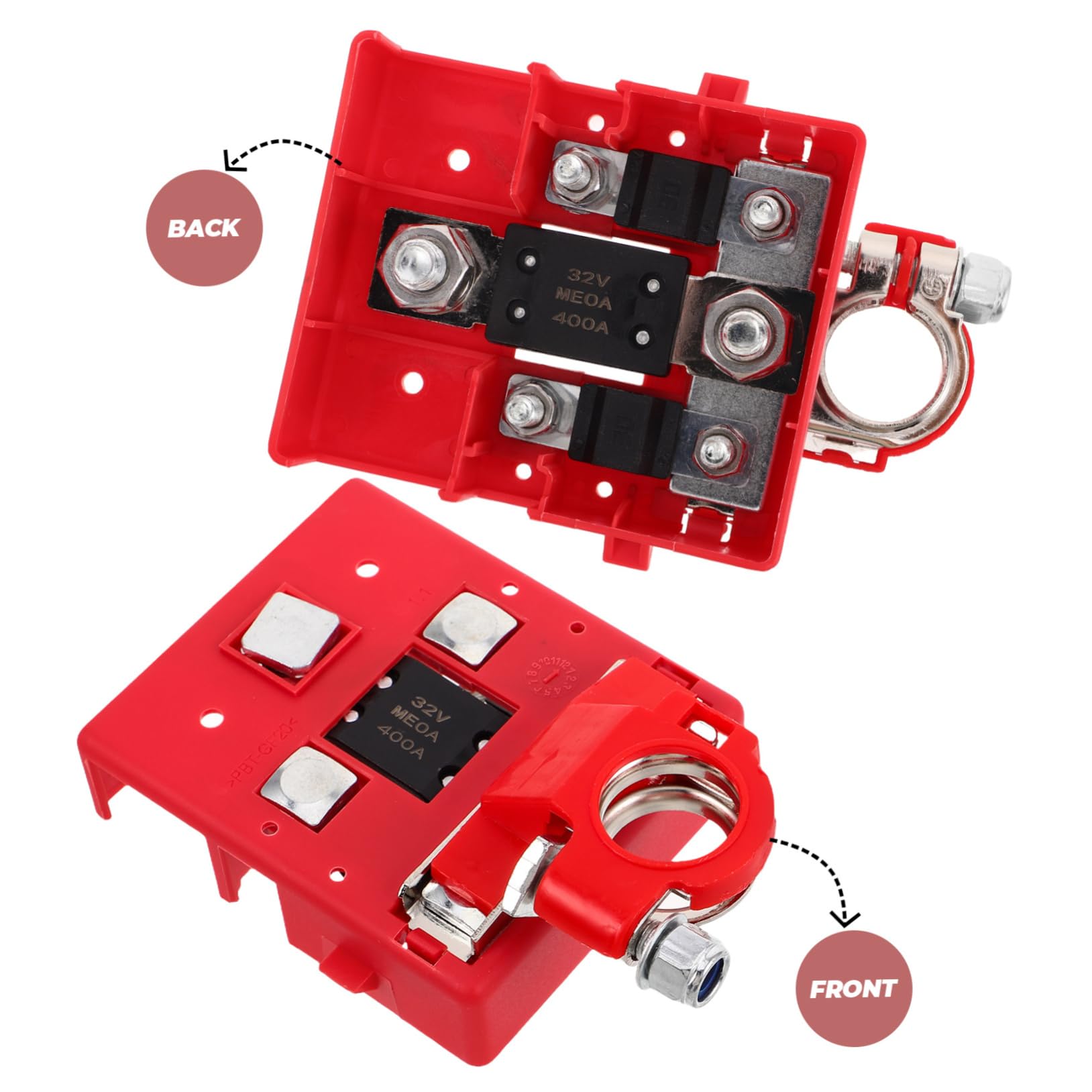 CHILDWEET Batteria Terminali Connettori Adattatori Auto Elettrico Blocco Terminale Kit Morsetto Cavo Terminale Collegamento Potenza Supporto Parte Superiore Clip Estranea Batteria