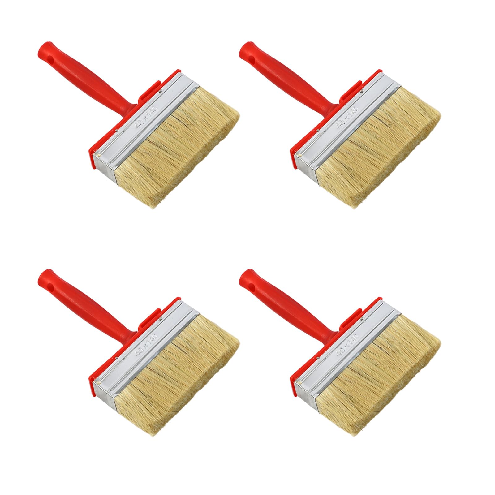 Portable Durable Stain Brush for Varnish Solvent Paint Wood Oil Application Ergonomic Handle Design Bristle Paint Brush Set