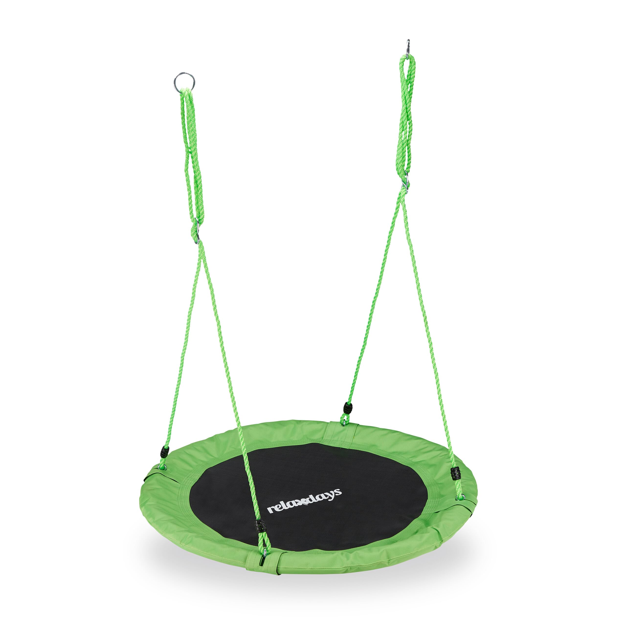 Relaxdays Columpio Jardín Nido de Altura Ajustable para Niños y Adultos