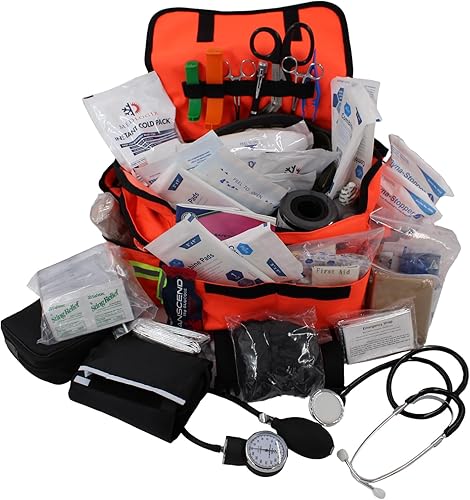 Luminary Trauma Bag Stocked Medium Modular Reflective EMS-EMT Medic Bug Out Bag Kit de primeros auxilios para profesionales del hogar primeros