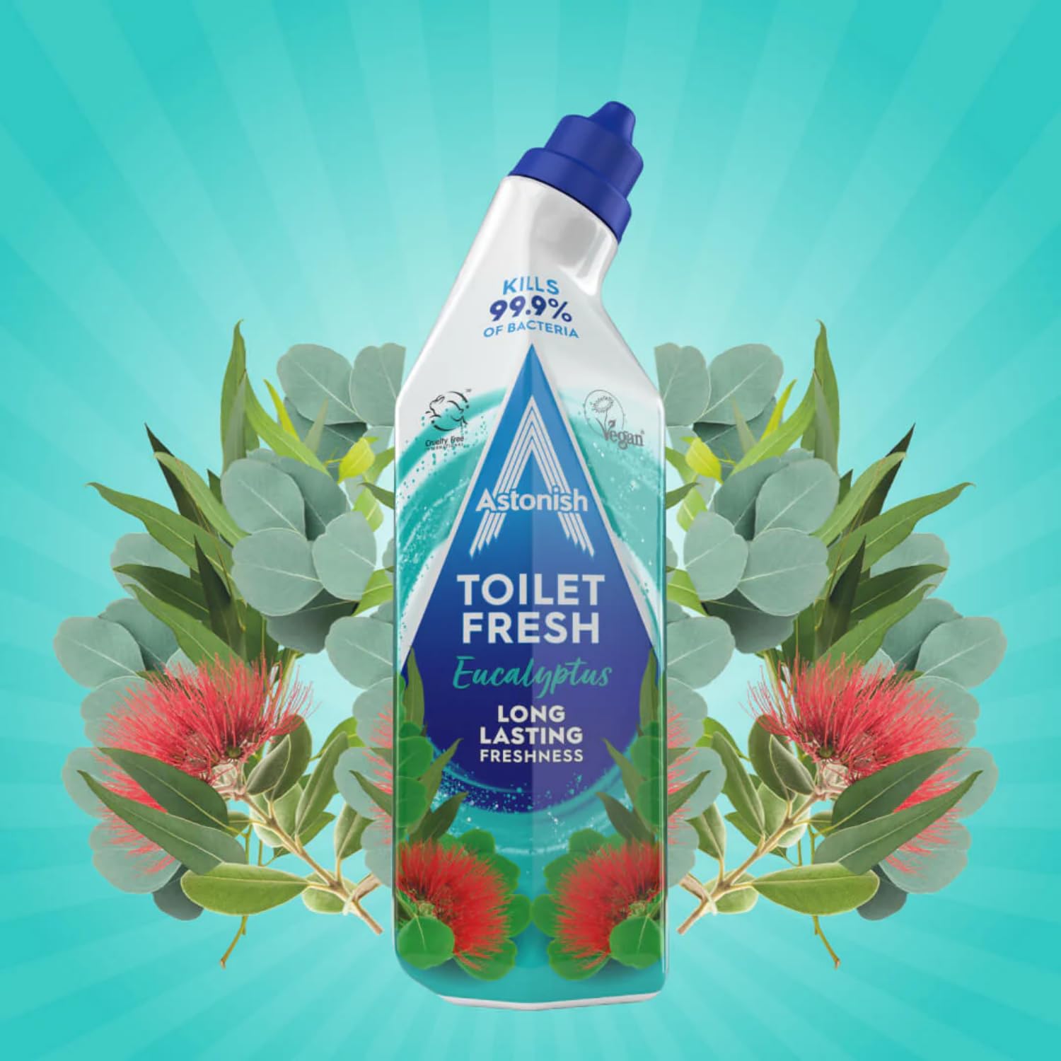 Astonish Eucalyptus Toilet Fresh Gel, Kills 99.9% of Bacteria, Limescale Prevention, 750ml — view 3
