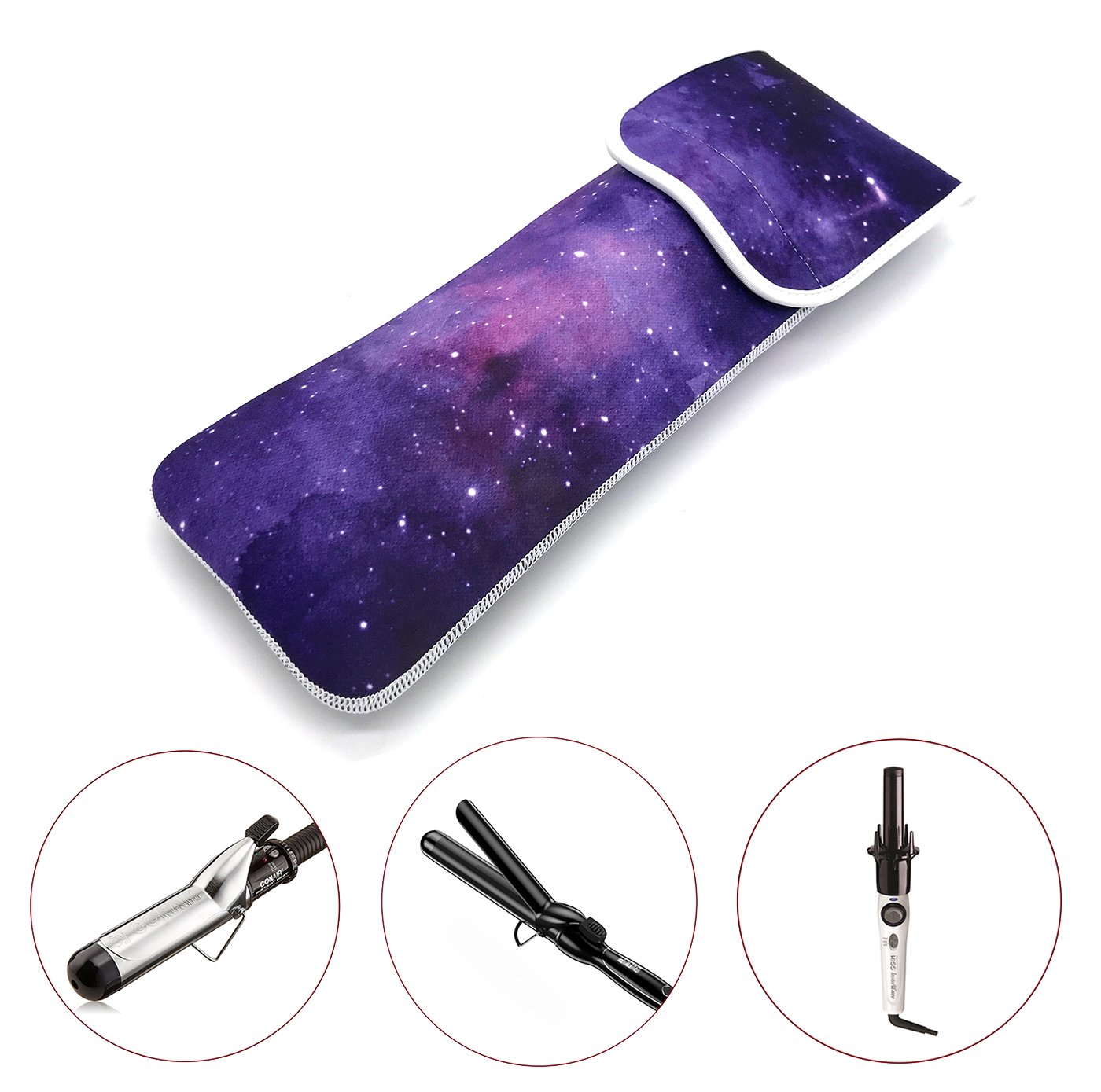 Wanty Water-Resistant Neoprene Curling Iron Holder Flat Iron 