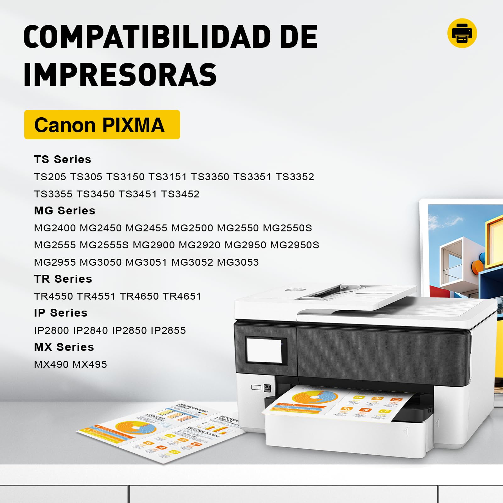 545XL 546XL Replacement for Canon Druckerpatronen 545 546 XL PG-545XL CL-546XL Multipack for Canon Pixma TS3150 TS3151 TS3350 MG2550S MG2550 MG2950 TR4550 TR4551 MX495 (Black and Colour) - 3