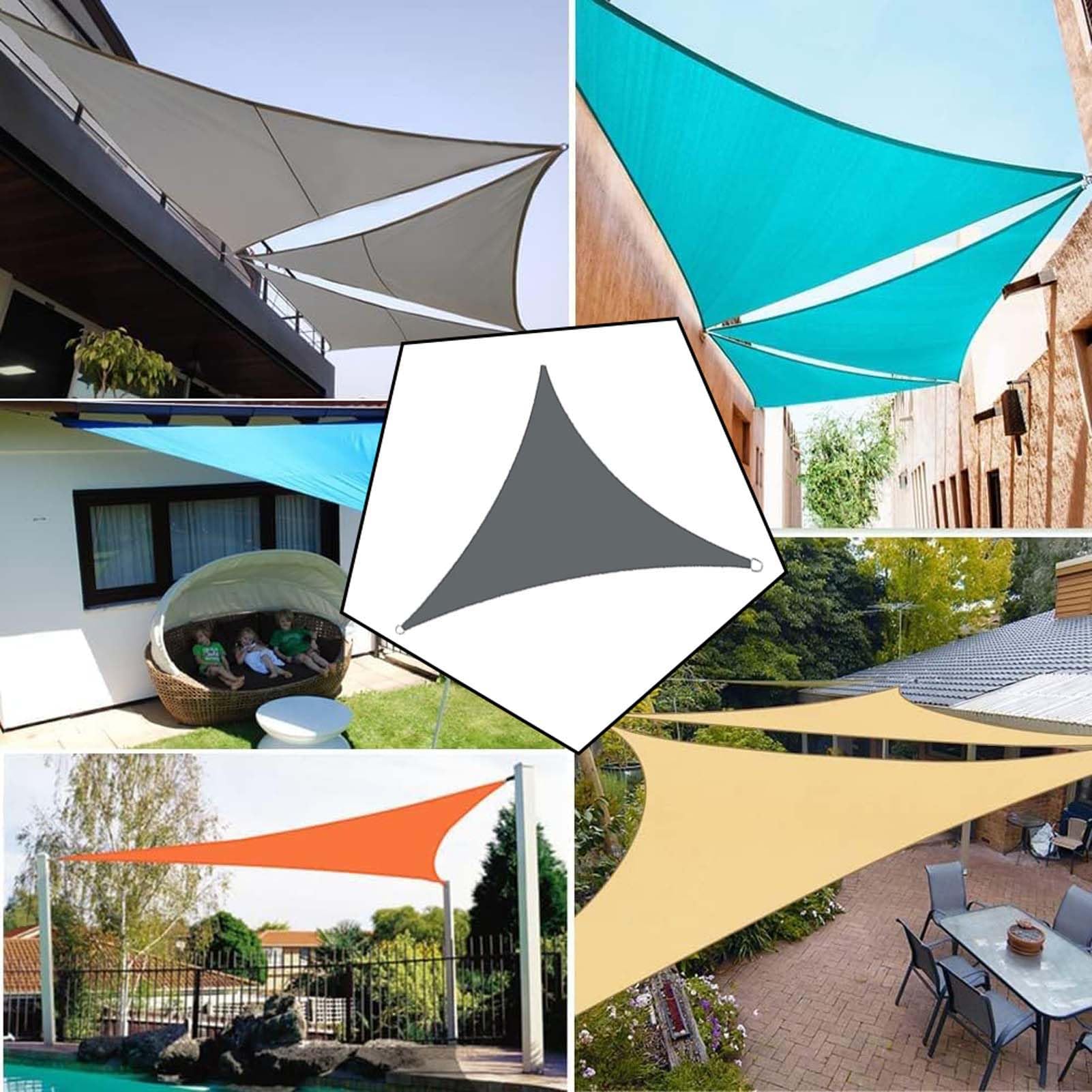 SHADE SAIL❤️未使用 Amazon.com: Shade Sail 15x15x15ft, Triangle Sun Shade Sail with
