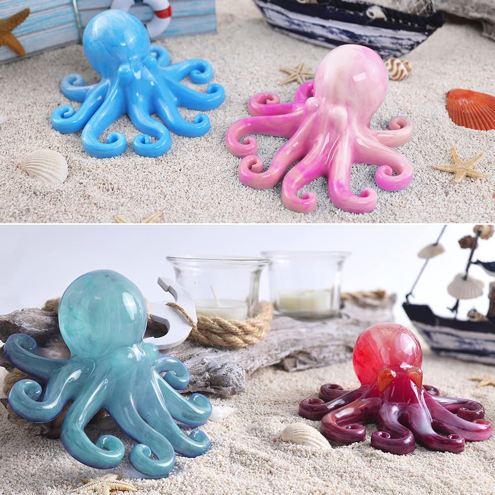 Oktopus-Silikonform Für Epoxidharz – 20,3x15,2x2 Cm, Für DIY, Deko, Meeres-Thema