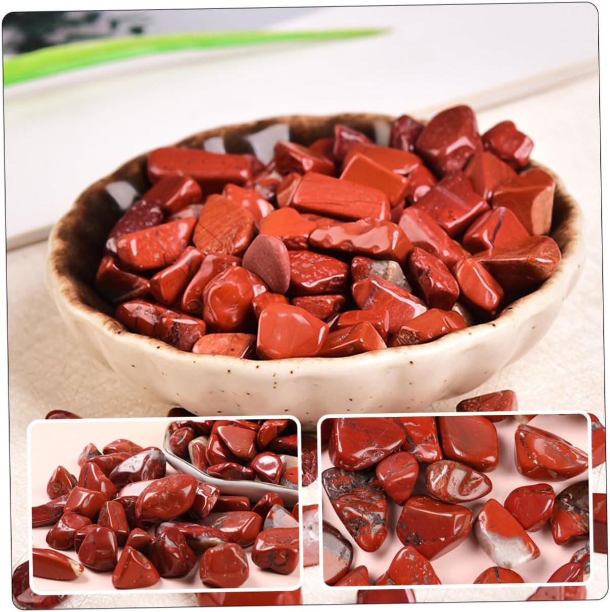 YARNOW 1set Decorative Aquarium Rocks Natural Stone Gravel for Fish Tank Jade Pebbles for Aquascaping Terrarium Decor and Garden Pathways