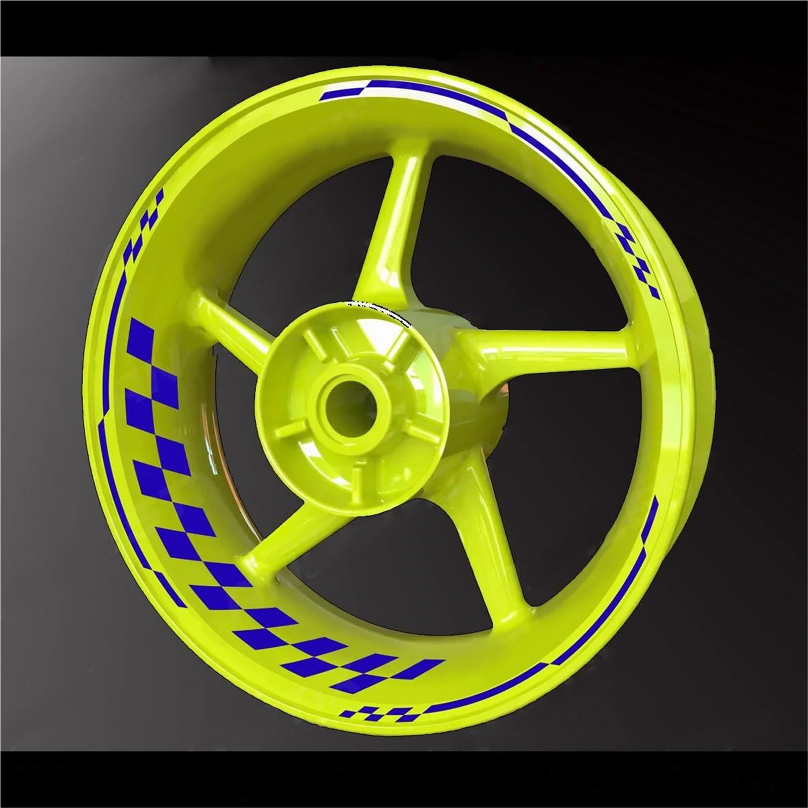 Motorcycle Rim Stickers for Kawasaki for Ninja ZX-4R ZX-4RR ZX-6R ZX-10R ZX-14R Full Year Reflective Motorcycle Wheel Stickers Hub Decal Rim Stripe(010,19 17 inches)