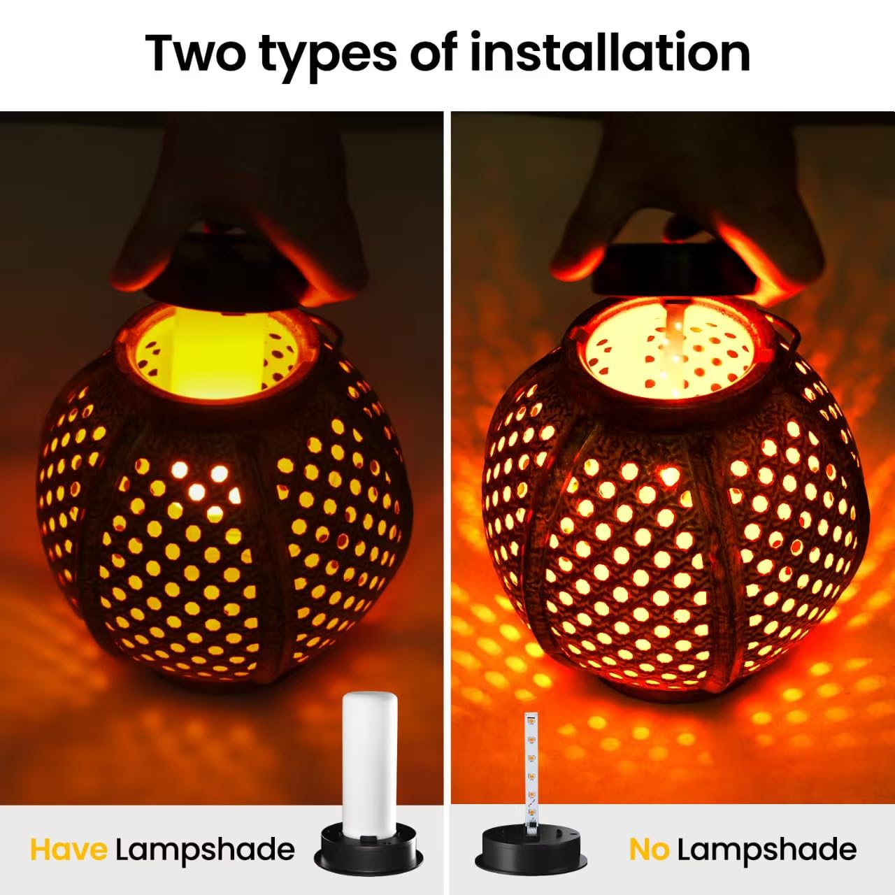 Solar-Lantern Waterproof Flame-Lights Replacement Top - Solar - View #5
