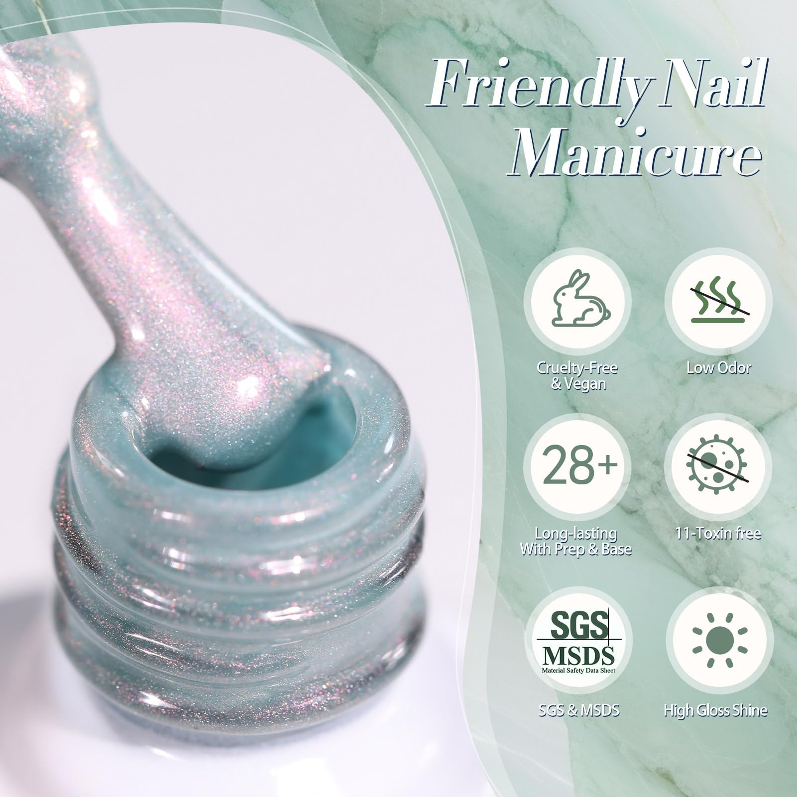 Amazon.com: Born Pretty Aurora Mint Green Crystal Cat Magnetic Eye