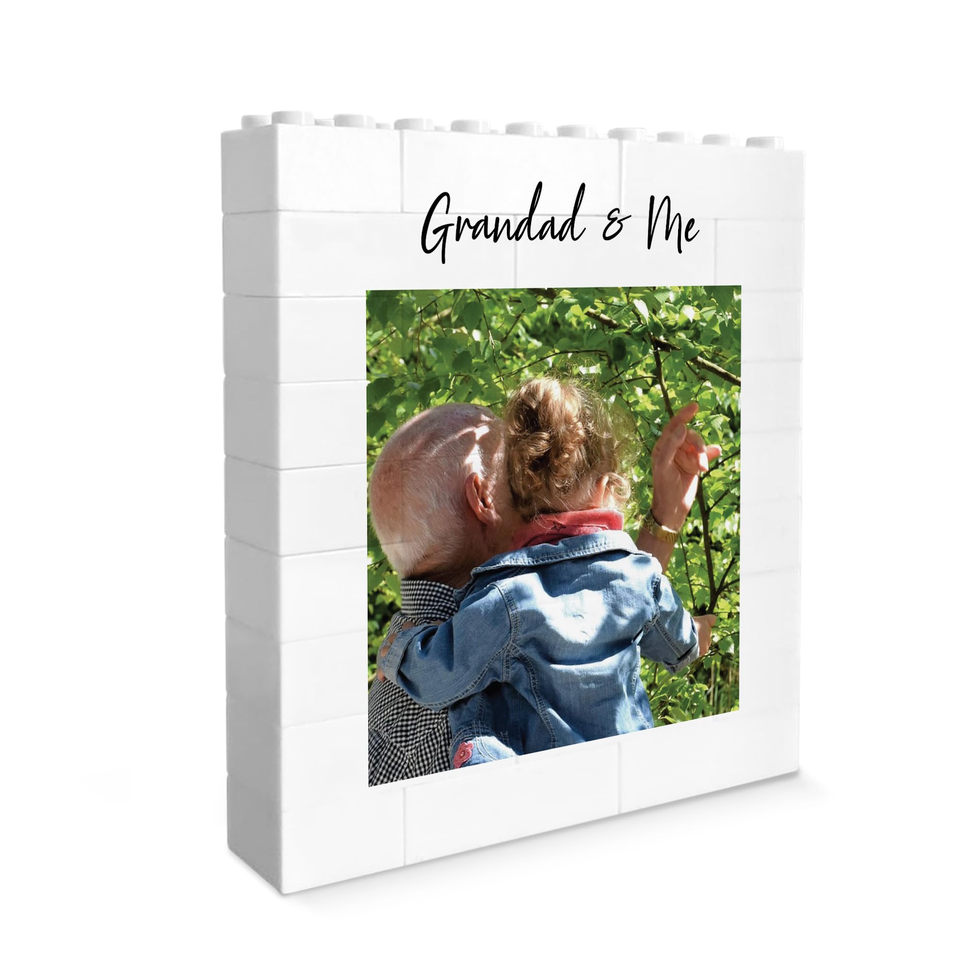 Red Ocean Grandad& Me Brick Photo Block Personalised Gift for Grandad Building Block Puzzle Gift For Him Fathers Day Birthday From Granddaughter Grandson