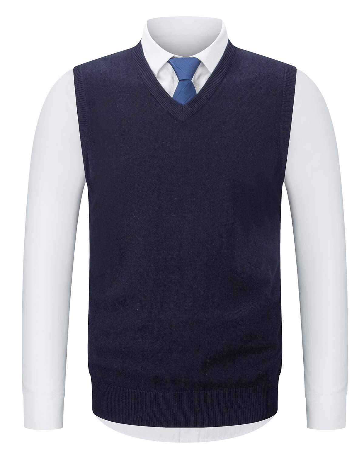 Hombre Invierno Sin Mangas con Cuello En V Chaleco Casual de Punto Chaleco suéter Caballero Suéter Cardigans Tank Tops