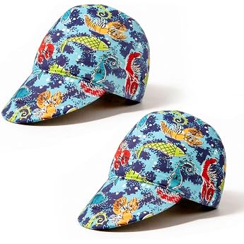 2 Pack Fireproof Cotton Welding Caps Mesh Lined Durable Suitable for Welders and Electricians Fits Most Welding Helmets