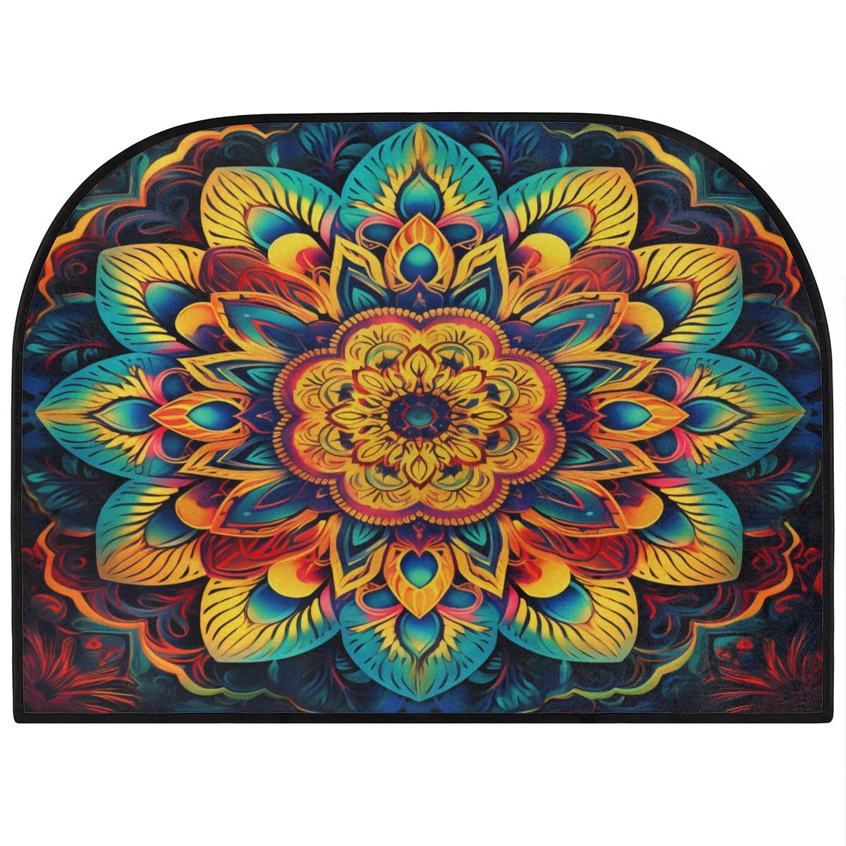 Kolorowa trwała wycieraczka pod drzwi, mata pod drzwi wejściowe, dywan artystyczny, mandala, zmywalny dywan, mata powitalna, wycieraczka na zewnątrz, patio, podłogę, wejście, ganek