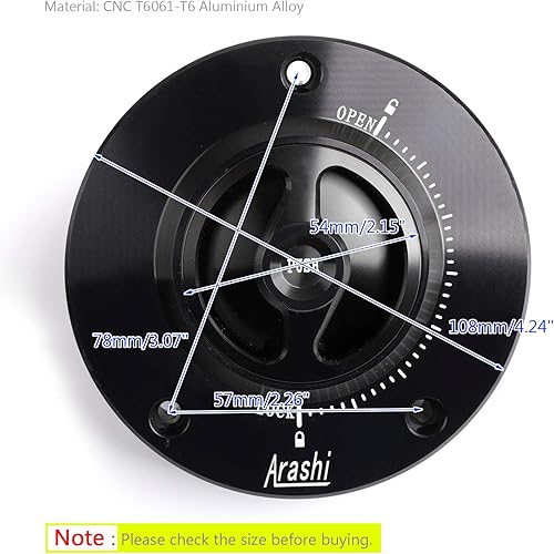 Miniatura 2 de Areyourshop Tapa del tanque de combustible sin llave CNC para SUZUKI GSXR 6007501000 GSR 600750 03-18, comprueba la descripción para modelos de