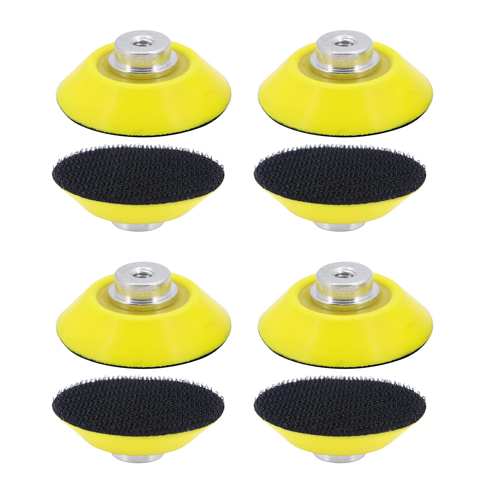 8 Pcs 2 Pulgada 50mm Plato de Lija 1/4 Pulgada Placa de Papel de Lija Plato de Pulido, con 8 pcs de Almohadilla de Repuesto Almohadilla de Amortiguación de Capa de Espuma Suave