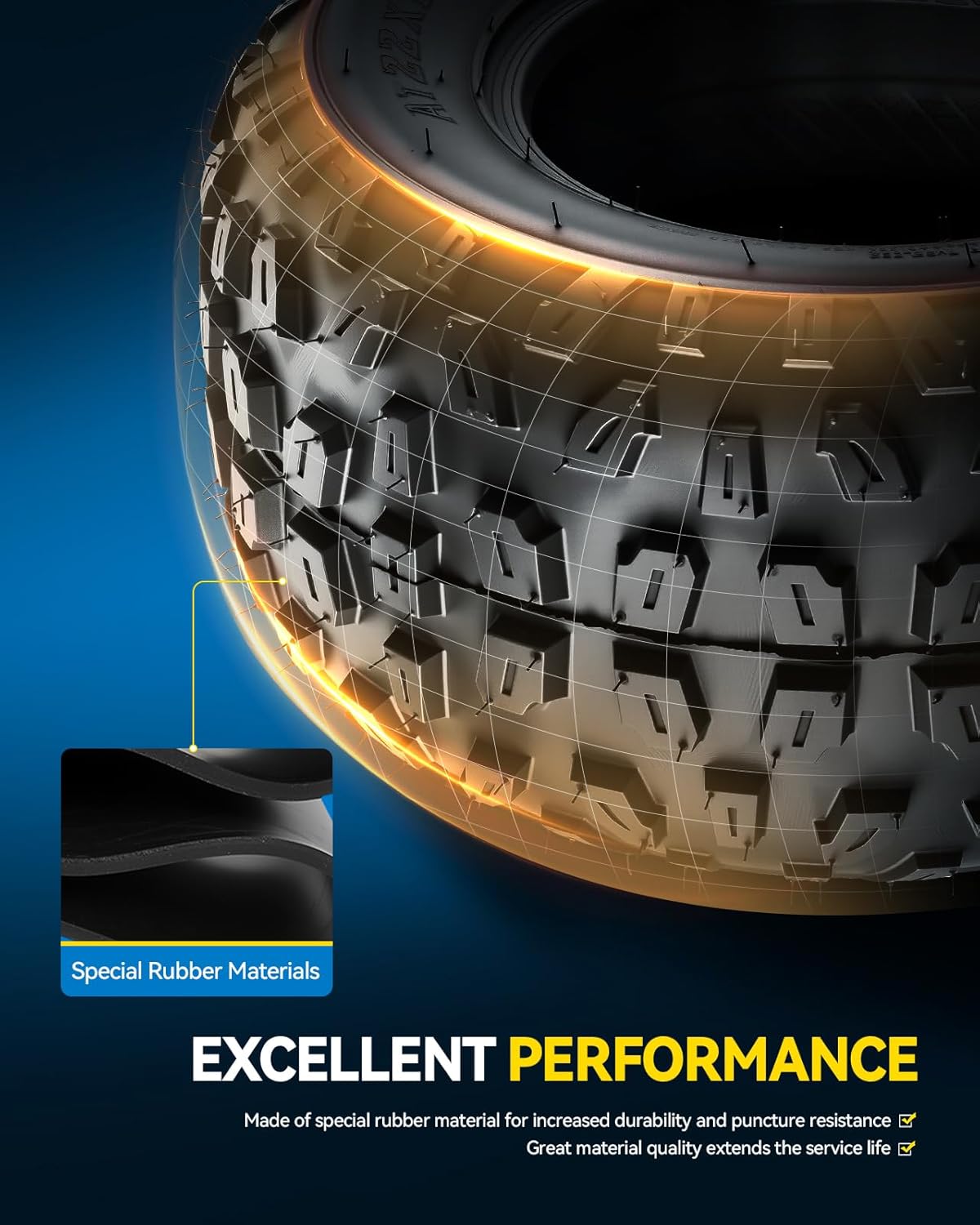 PHILTOP 16x8-7 ATV UTV Tires, 4-Ply Super Mud 16x8-7 ATV All-Terrain Tires for Riding Mowers, Golf Carts, Off-Road,2 Pcs,Tubeless (Z-129)