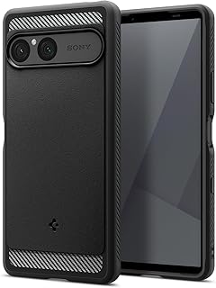 Spigen 【創業18年の技術力】Xperia 10 VII ケース 耐衝撃 米軍MIL規格 TPU ソフト マット仕上げ ストラップホール 指紋防止 ラギッド・アーマー・マグフィット ACS09592 (マット・ブラック)