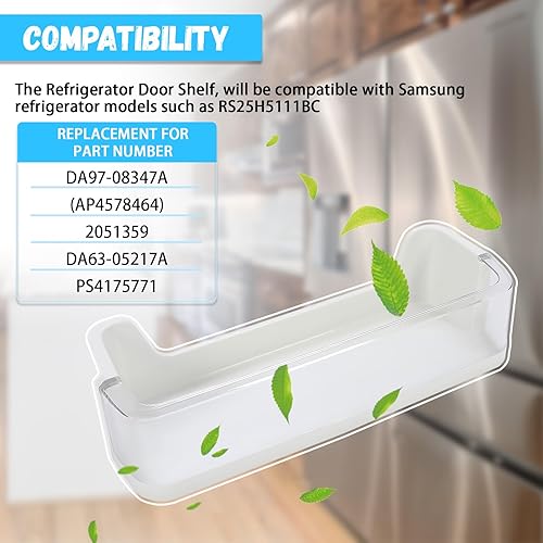 Miniatura 3 de HECASA DA97-08347A - Estante para puerta de refrigerador (parte inferior) compatible con Samsung Refrigerador Lower Door Bin Shelf Plastic White