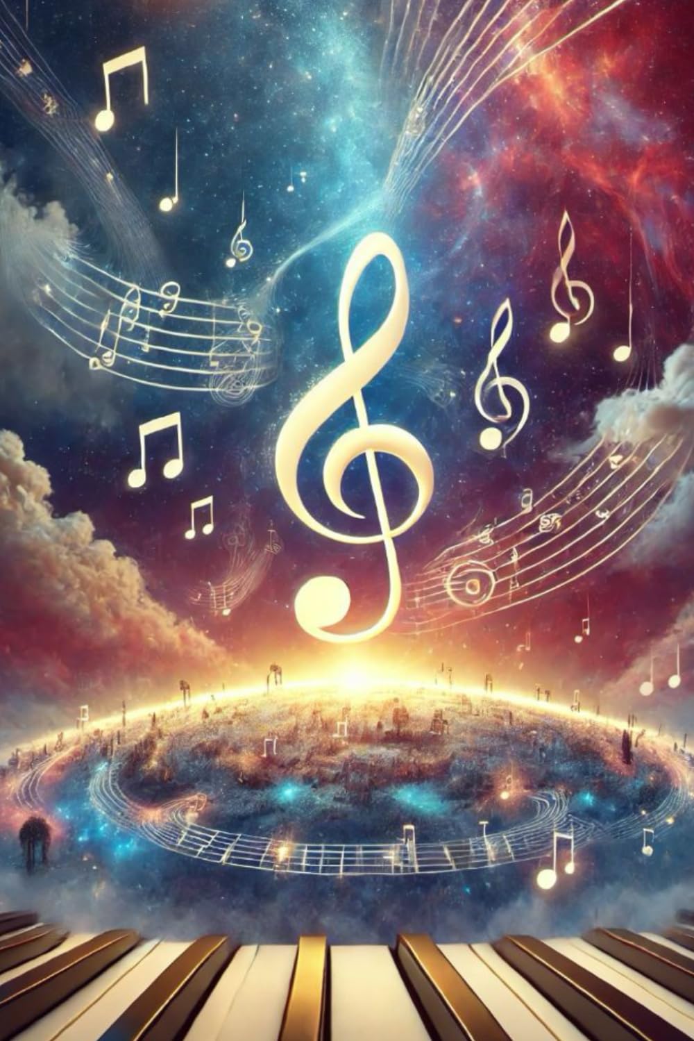 Carnet de notes de musique pour composer au quotidien - Journal 145 pages 15x23 cm