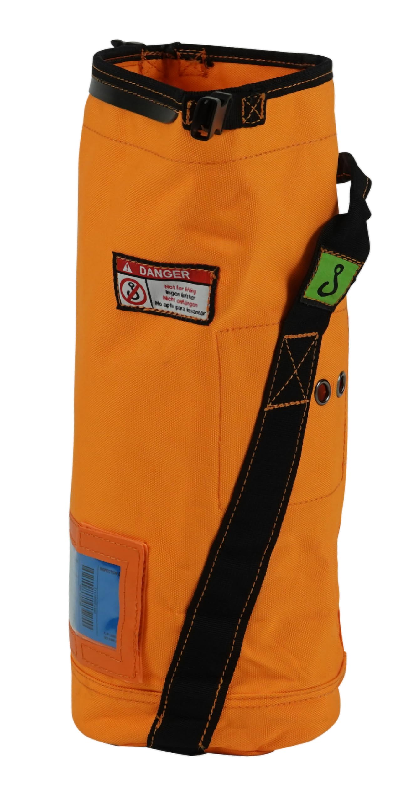 EMG 2651 Werkzeugtasche Klein 25 kg Tragfähigkeit - Werkzeugtasche Leer für Arbeiten in der Höhe - Werkzeugtasche 16cm Durchmesser Orange