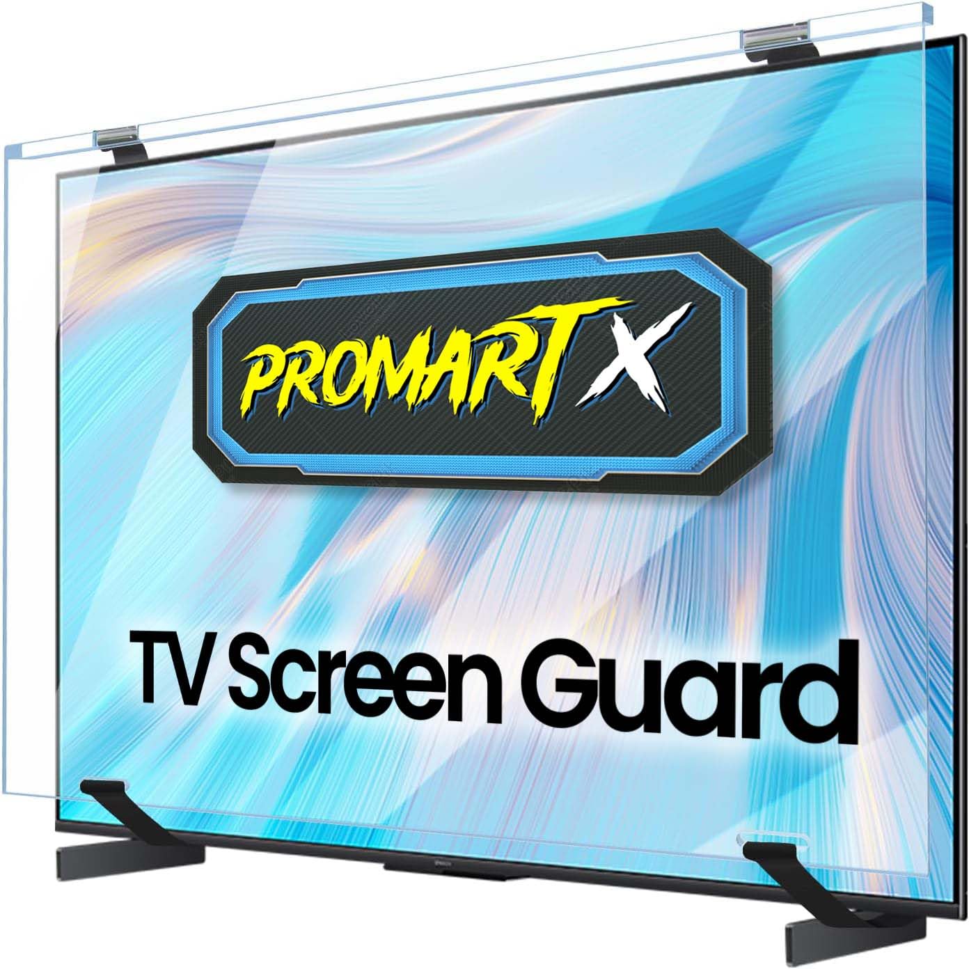 PROMART X 32 Inch LED TV Full Screen Protector Glass | 4K Smart TV Guard | Non Breakable Tempered Fiber Glass Guard | 100% Crystal Clear Transparent