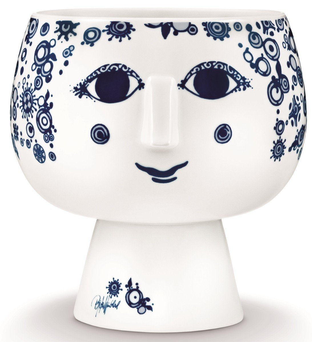Amazon.co.jp: 【BJORN WIINBLAD】Flower Pot with foot《ブルー