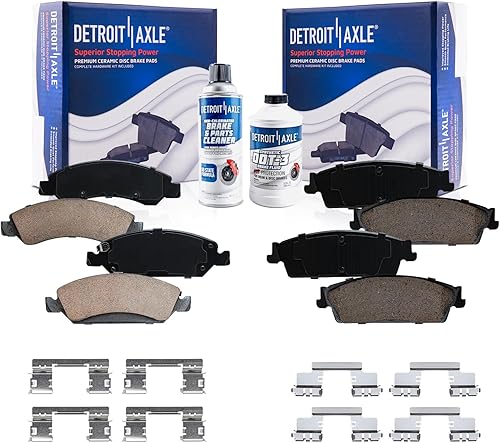 Miniatura 10 de Detroit Axle - Pastillas de freno traseras para Chevrolet Captiva Sport Equinox GMC Terrain Pontiac Torrent Saturn Vue XL-7, Pastillas de freno de