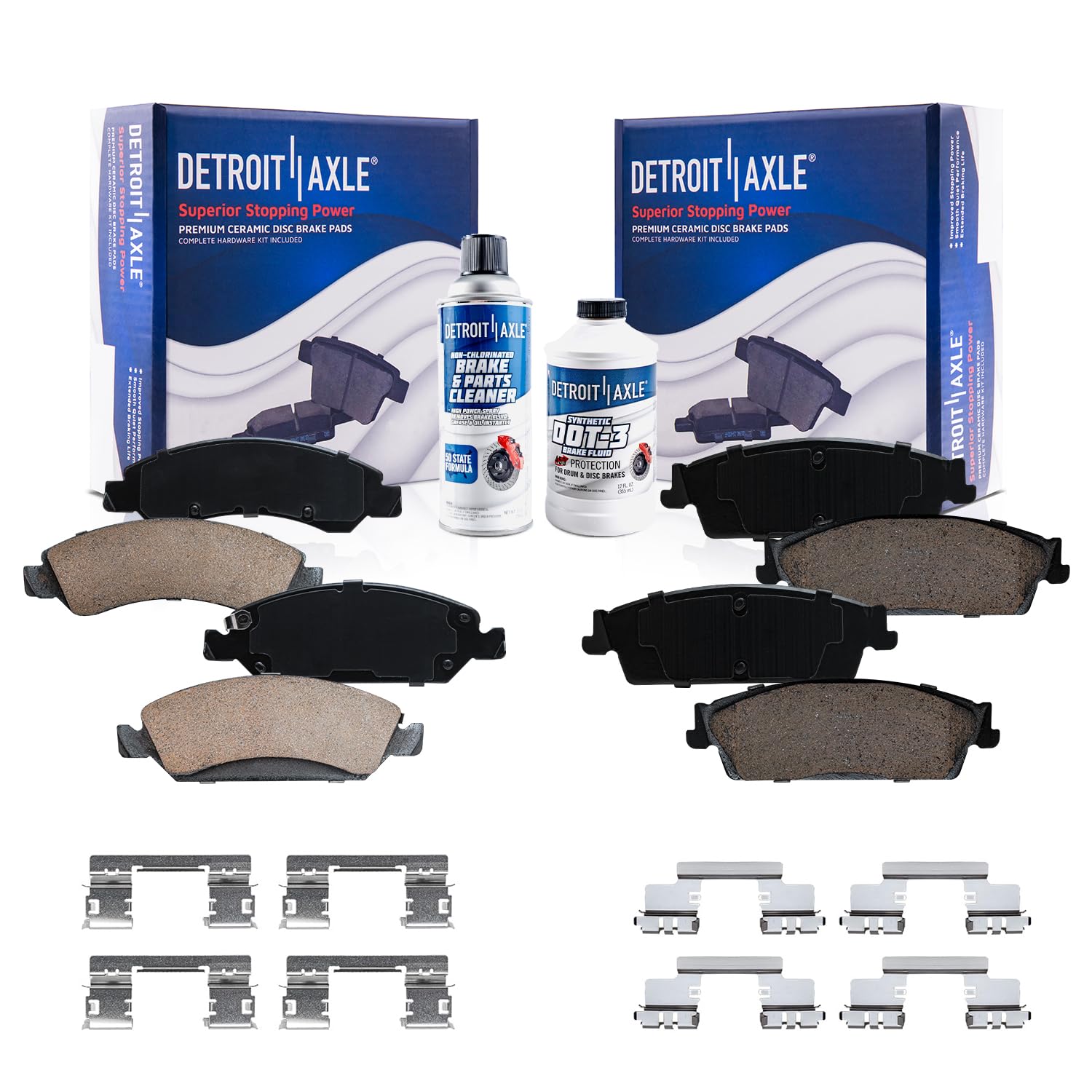 Detroit Axle - Brake Pads for 2007-2013 Chevrolet Silverado 1500 Avalanche