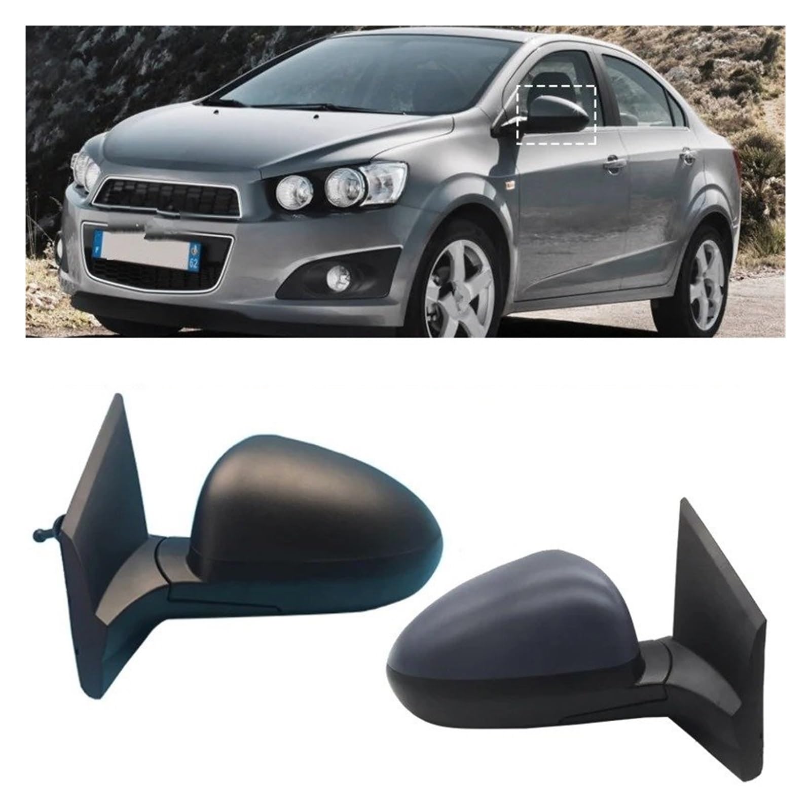 Espejo Retrovisor Exterior Izquierdo Y Derecho Para Chevrolet Para Aveo 2011-2014 Espejo retrovisor derecho
