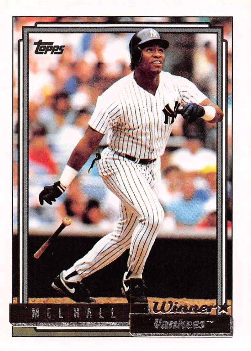 Amazon.com: 1992 Topps Gold Winners #223 Mel Hall NM-MT Yankees