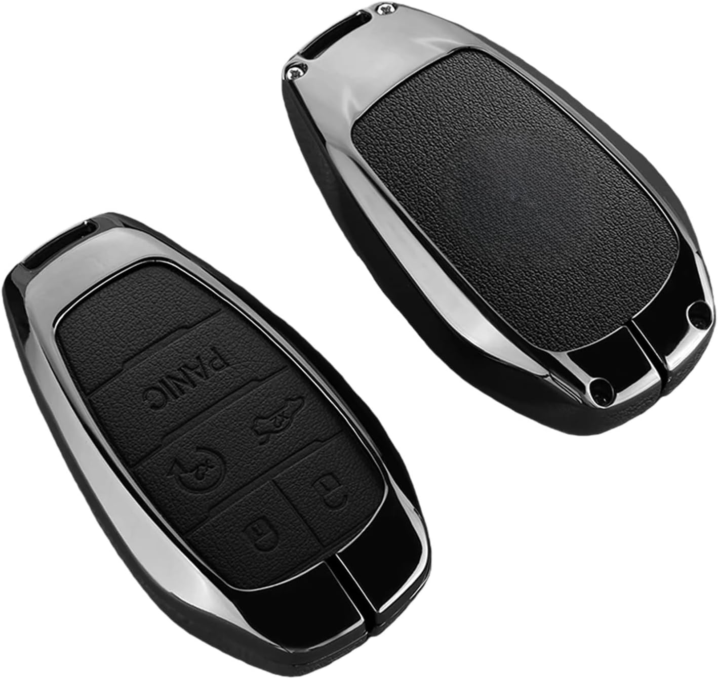 Car Smart Remote Key Case Shell Protector 5 Buttons Compatible for Alfa Romeo Stelvio Giulia 2017-2024 4C Spider Accessories Keychain(24-Brown Keychain)