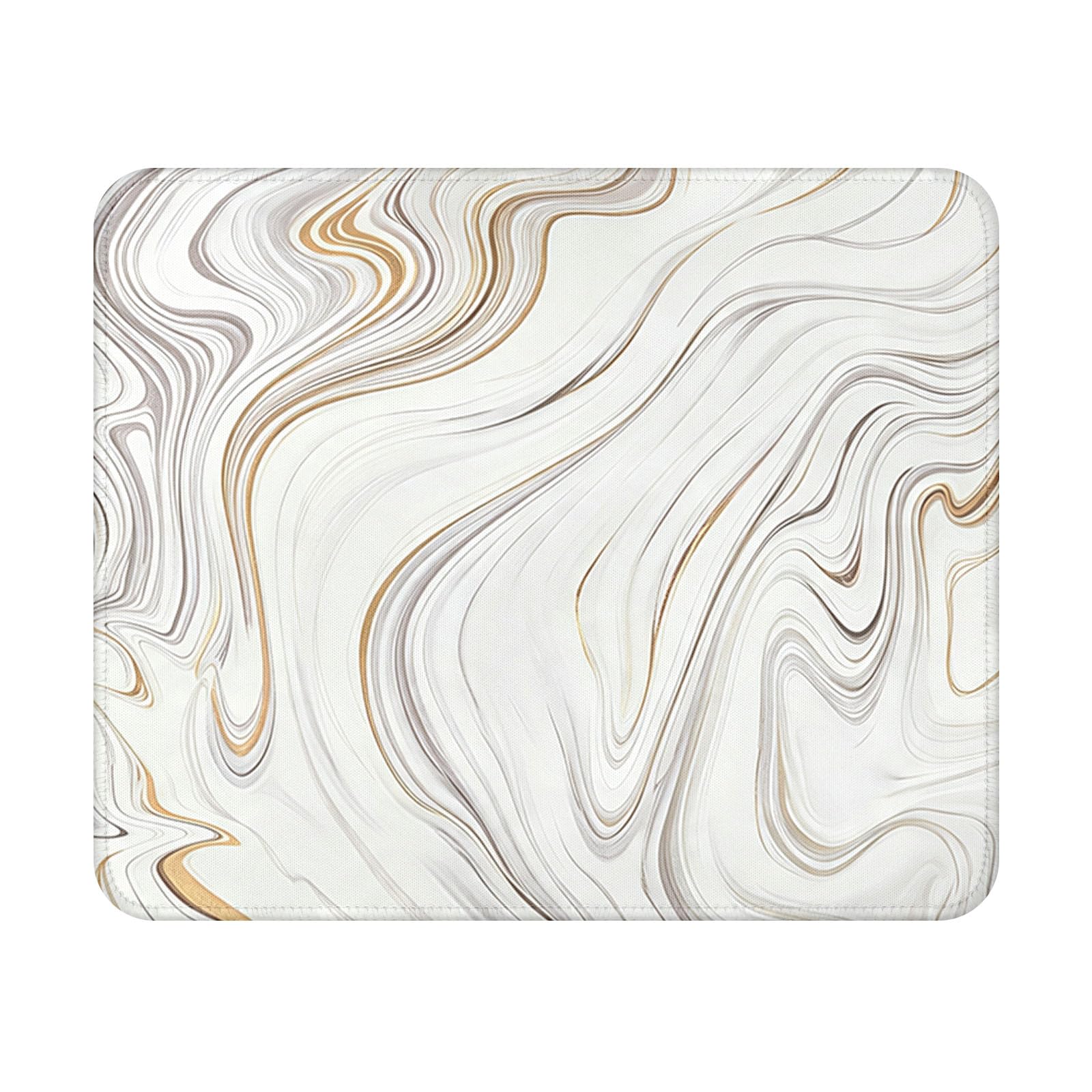 White Marble Mouse Pad 9.5x7.9 Inch with Anti-Slip Rubber Base