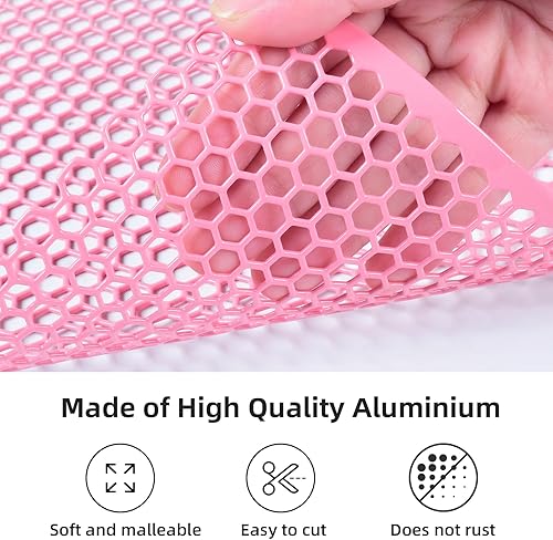 Miniatura 90 de AggAuto Malla universal para parrilla de automóvil de 40 x 13 pulgadas, de acero inoxidable revestido de cloruro de polivinilo, rejilla