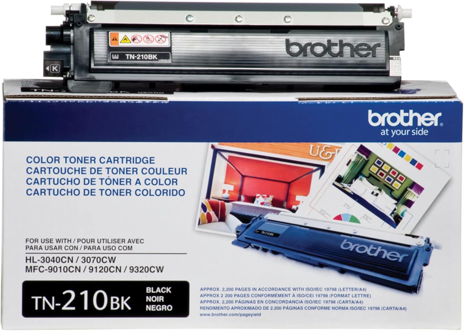 Brother Genuine Standard Yield Toner Cartridge, TN210BK, Replacement Black Toner, Page Yield Up To 2,200 Pages, TN210 - Image 8
