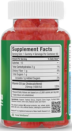 Miniatura 3 de Maxi Health Gomitas de vitamina D (60 gomitas)