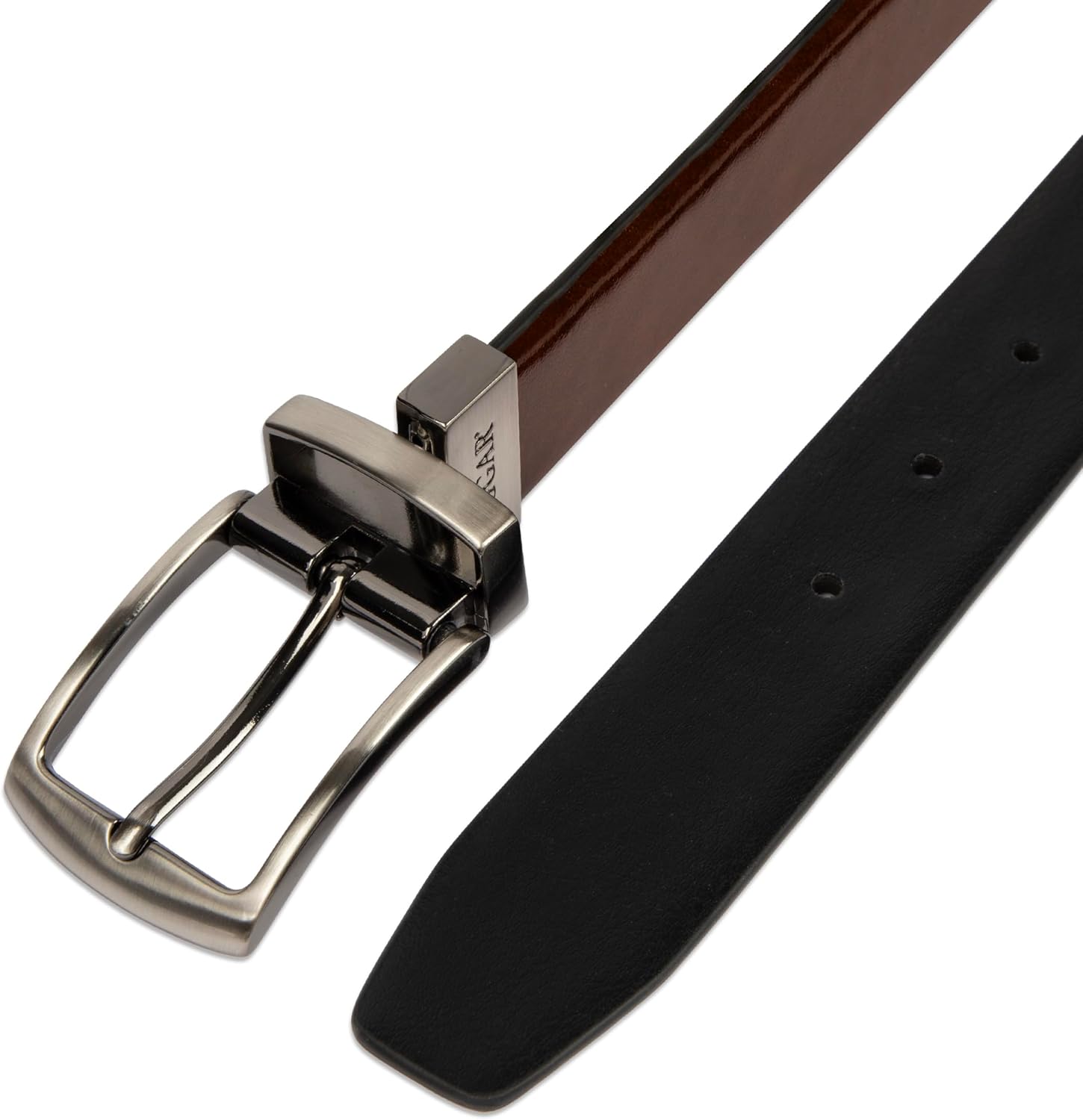 Haggar mens 2-in-1 Reversible Leather Belt for Dress Pants, Suits, Khakis - Classic, Business Casual, Formal, Work - Image 5
