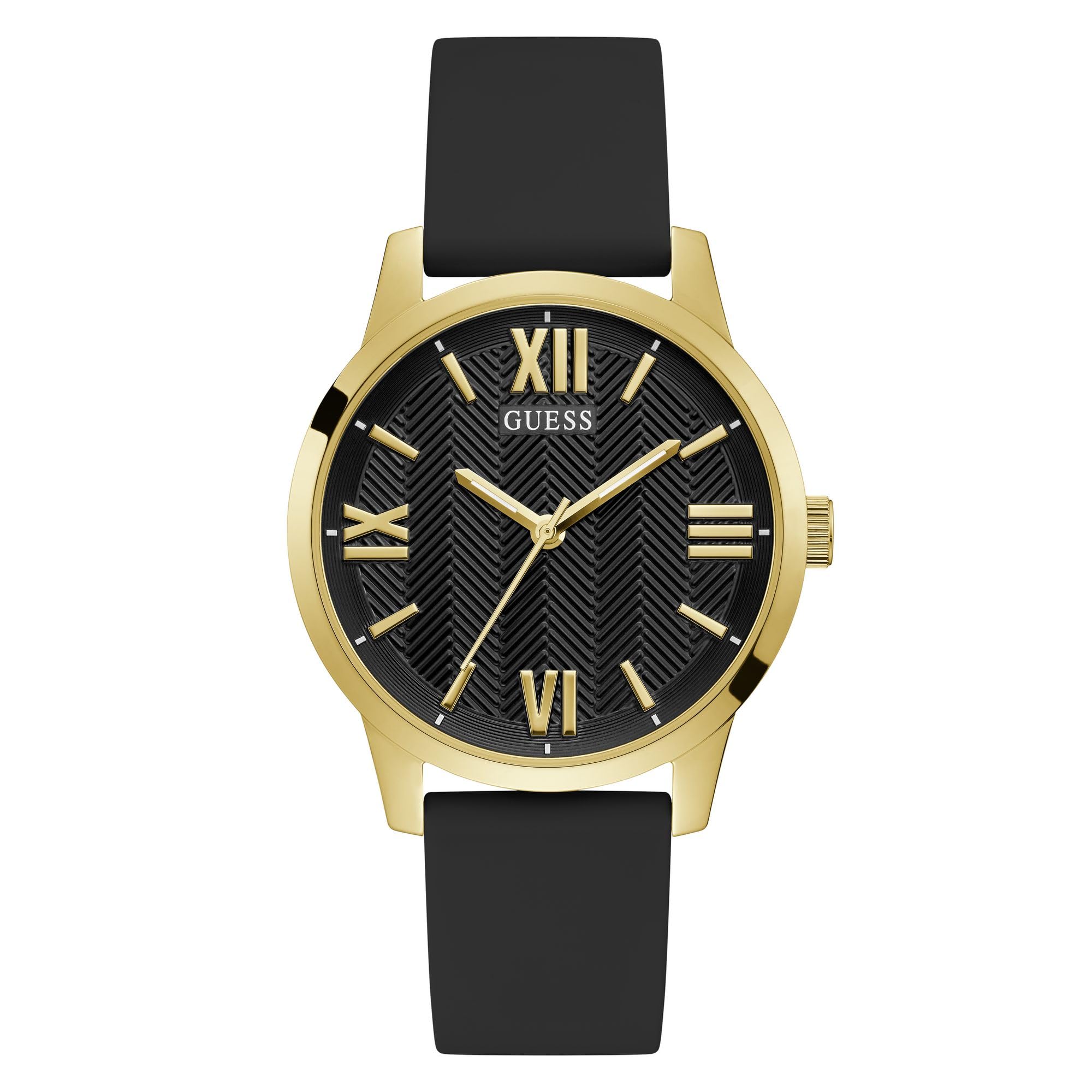 GUESS Silicone Men 42 Mm Black Dial Analog Watch- Gw0282G2 (B0D8YP36LC) Amazon Price History, Amazon Price Tracker