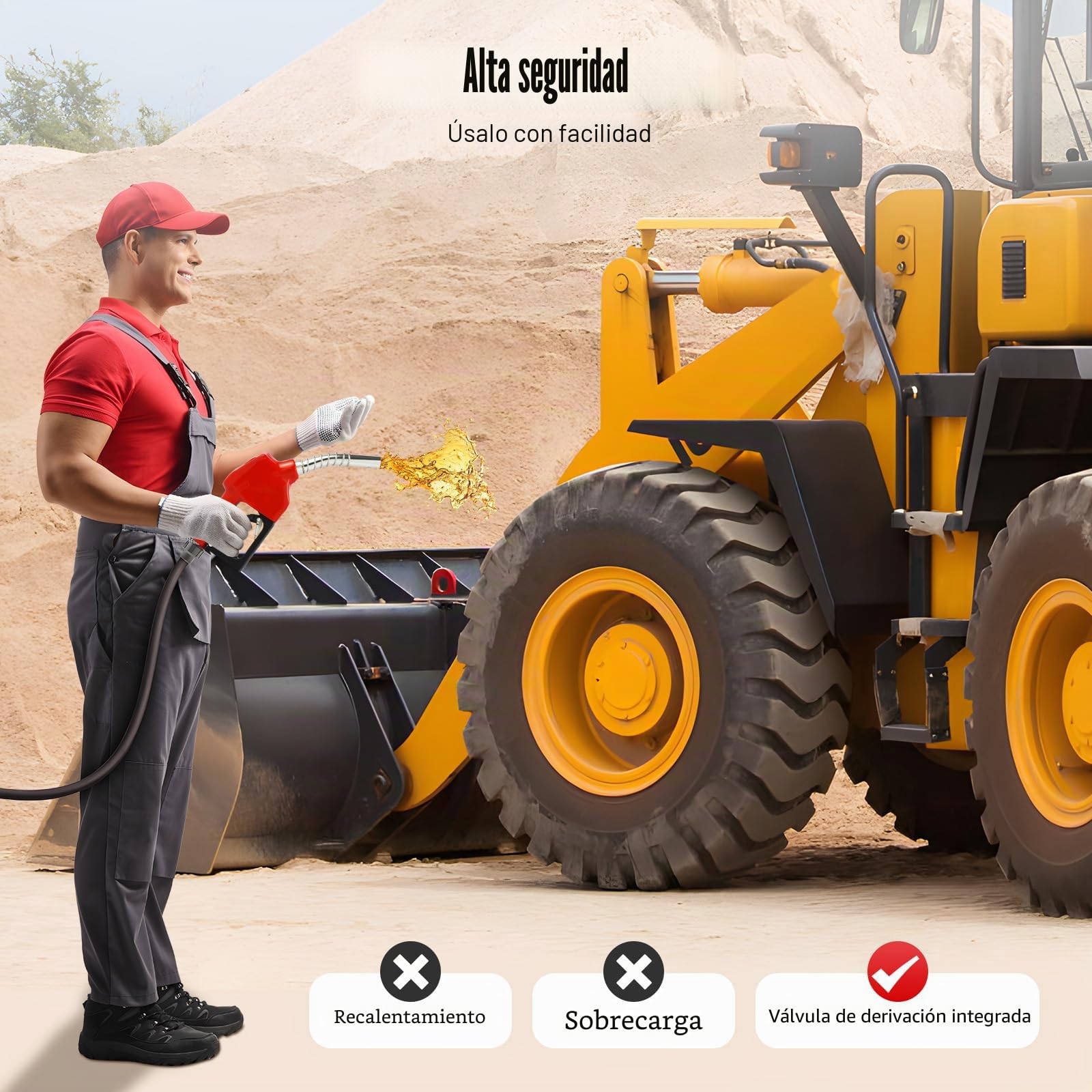 Bomba diésel, 230 V, 550 W, bomba autocebante, 60 L/min, bomba de gasóleo, juego completo, aspiración máxima de 5 m, pistola de llenado automática, bomba de aceite para maquinaria de construcción