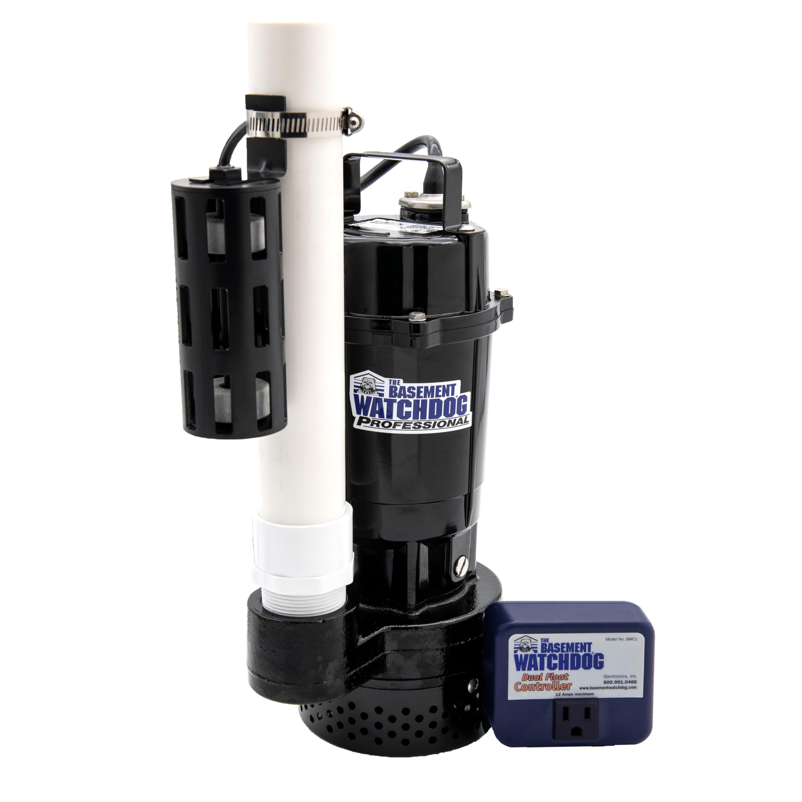 - The Basement Watchdog ½ HP Submersible Sump Pump - Up to 4,100 GPH - Caged Microreed Dual Float Switch (BWT050)